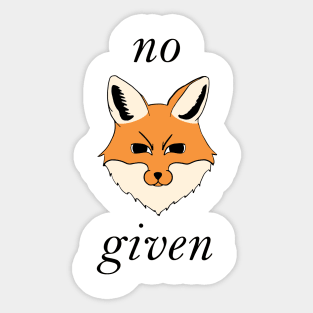 No 'Fox' Given Sticker